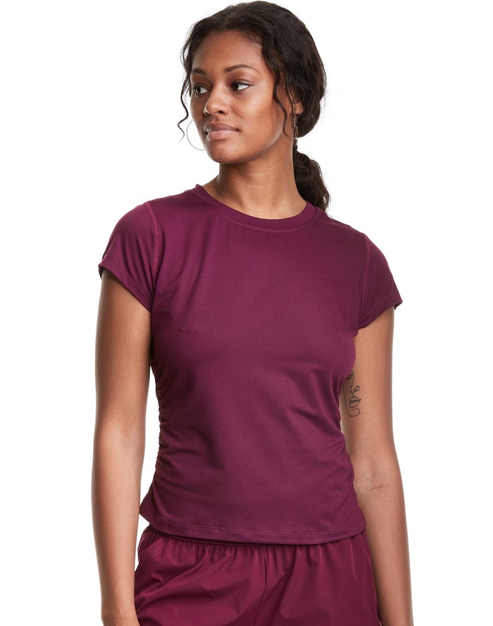 Camiseta Champion Mujer - Soft Touch Ruched Side ( Moradas Oscuro ) 9470213-NF